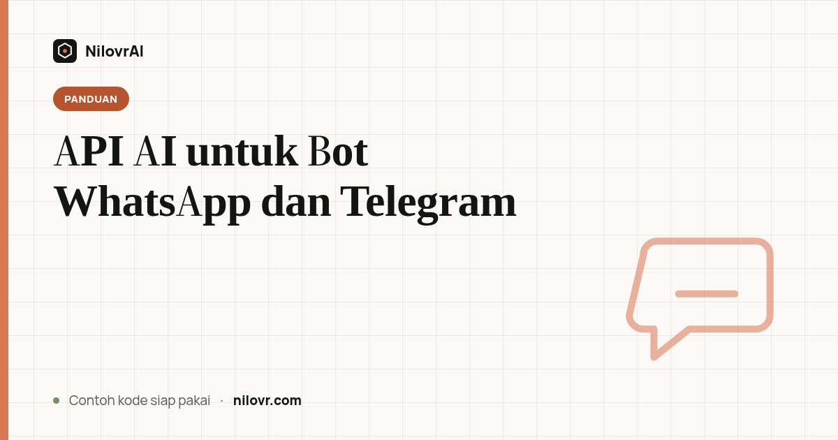 Memakai API AI untuk Bot WhatsApp dan Telegram